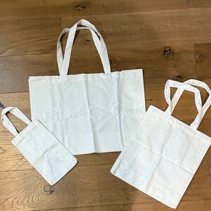 Gucci Cream Canvas Tote Trio